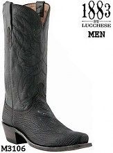 Mens Lucchese 1883 Western Exotic Sanded Shark M3106 Boots,Black