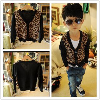 Boutique Super Trendy Leopard Knit Cardigan Sweater Unisex