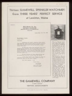 1933 lewiston maine photo gamewell fire alarm box ad time