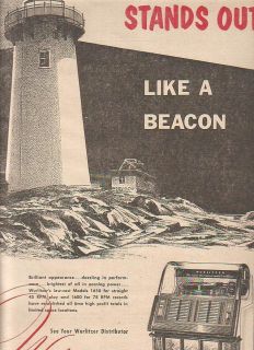   model 1650 1600 phonograph 1954 Ad stands out like a beacon lighthouse