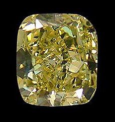   loose diamond 1.50 carat cushion cut yellow canary loose diamond