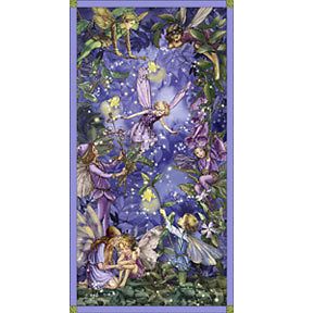   Fabric Panel   Night Flower Fairies   Michael Miller  59 x 110cm