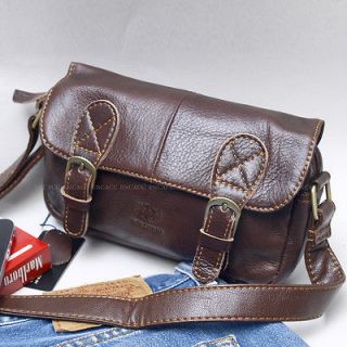 New Leather Brown CrossBag Messenger Shoulder travel Bag Wallet Purse 