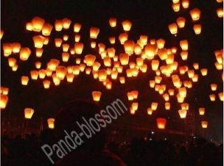 PAPER FLOATING LANTERN WHITE 30 LOT Chinese Sky Party holiday 