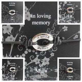 memorial band bracelet in loving memory you choose mum dad