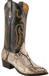 LUCCHESE M3039 PYTHON SNAKESKIN MENS COWBOY BOOTS   NATURAL   EE (WIDE 