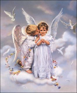 angel kisses by sandra kuck two little angles kissing time
