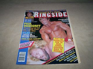 WRESTLING RINGSIDE Magazine July 1986 Vintage Orndorff vs. Studd wwf 