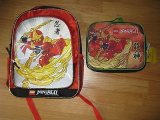 LEGO Ninjago RED Ninja Backpack and Lunch Bag ~ NWT RTS ~ Fast 