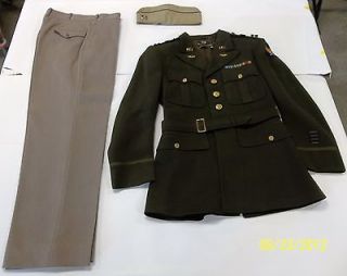 WWII Army Aircorps Captians Uniform Excellent Condition Jacket, Pants 