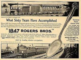 1907 Ad 1847 Rogers Bros Silver Plate Silverware Design   ORIGINAL 