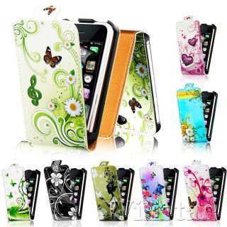 NEW STYLISH LEATHER FLIP CASE COVER FOR IPHONE 3G 3GS &FREE SCREEN 