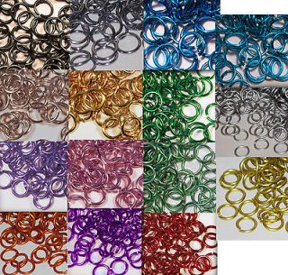   32 ID Aluminum JUMP RINGS CHOOSE COLOR Saw Cut chainmail chain mail