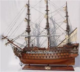   LOUIS 37 WOODEN TALL SHIP MODEL SCALE BOAT MODEL HAND MADE NOT A KIT