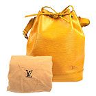 Authentic Louis Vuitton Noe GM Shoulder Bag Yellow Epi Leather M44009 