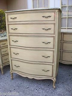   Chest of Drawers Highboy French Louis XVII Victorian Serpentine