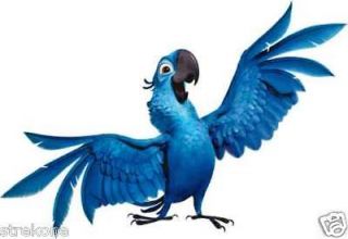 BLU Animated Macaw Exotic Bird from RIO Film Window Cling Decal 