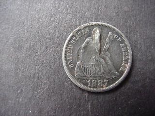 1887 seated libery dime love token time left $ 20