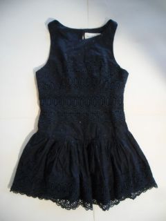 NWT Abercrombie & Fitch (Hollister) Women Leigh Lace Dress Navy Size 0