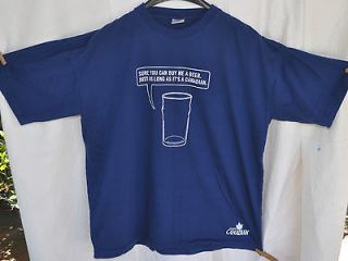 rare MOLSON CANADIAN Buy Beer Just As Long As Canadian PROMO t shirt 