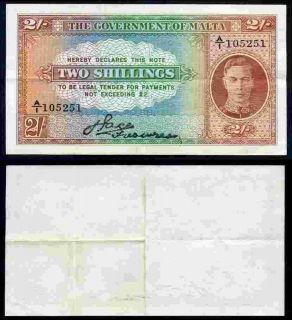 malta two shillings a 1 105251 1942 good very fine