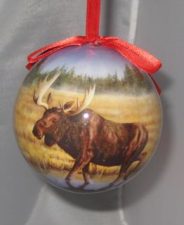 moose ornament spliced ball new still water christmas 3 time