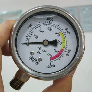 NEW 2.4 60MM Hydraulic Pressure Gauge Meter 700KG 10000psi