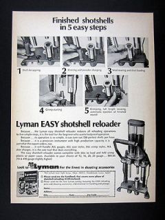 Lyman EASY Shotshell Reloader Reloading Press 1970 print Ad 
