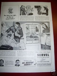 1941 servel electrolux gas refrigerator doc jones ad time left