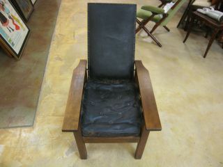 antique arts crafts period morris chair  775