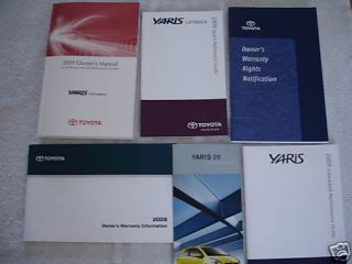2009 toyota yaris owners manual guide books literature time left