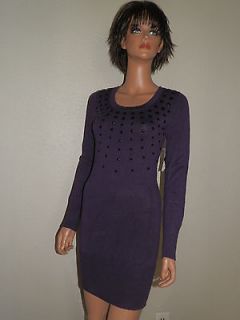 bisou women s purple sweater dress size x small nwt $ 50