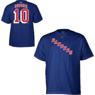 New York Rangers Marian Gaborik Name and Number Blue Jersey T Shirt