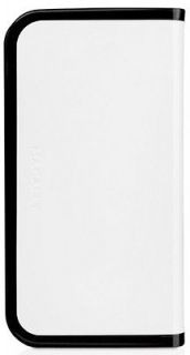 MACALLY WHITE BLACK SLIM COVER FOLIO STAND BOOK CASE FOR APPLE iPHONE 