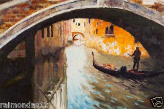 20 x 30 inc. ORIGINAL OIL PAINTING BY R. KUCINAS Little Venice Canal 