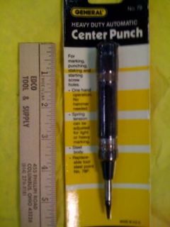 78 GENERAL HARDWARE (USA MADE) HEAVY DUTY AUTOMATIC CENTER PUNCH HIGH 