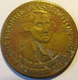 president george washington token medal token lot # tyl 2