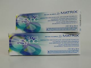 MATRIX COLOR GLOSS SYNC X2   2 oz. $$$$$ FREE USA SHIPPING 