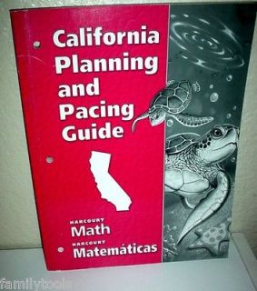 HARCOURT MATH 4th GRADE 4 CALIFORNIA PLANNING AND PACING GUIDE 