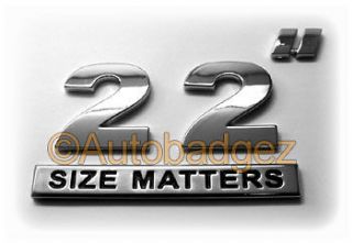 NEW chrome 22 INCH SIZE MATTERS wheel rim size badges emblems DUB 