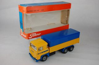Vintage Tekno #420 Scania Covered Stake Truck Toy 6 3/4 Long Denmark 