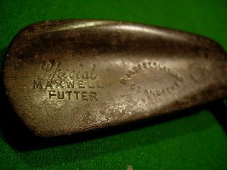   WOOD SHAFT PUTTER BY D. ANDERSON & SON ST. ANDREWS CIRCA 1914 GOLF