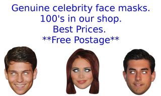 TOWIE Celebrity Face Masks, Genuine and with FREE POST   100s more in 