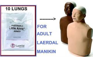   LITTLE ANNE ADULT CPR MANIKIN AIRWAYs   10 PACK   Replacement lung