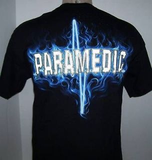 Flaming PARAMEDIC T Shirt   Medical   New   SELECT SIZE