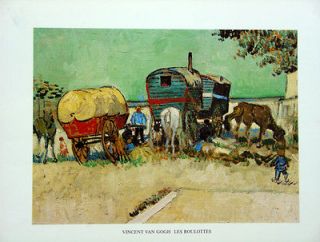 Vincent Van Gogh 16x20 Print LES ROULOTTES Gypsy Wagons French 