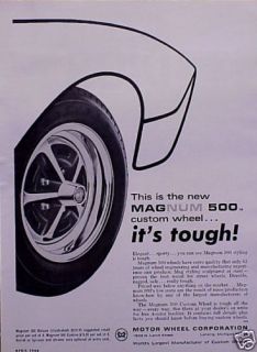 1966 Magnum 500 Mag Motor Wheel Rim ORIGINAL OLD AD C MY STORE 5 