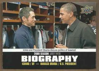 2010 Upper Deck Season Biography #SB118 Ichiro Suzuki/Barack Obama