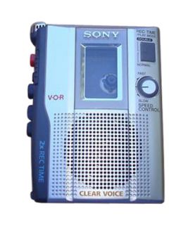sony tcm 200dv standard cassette voice recorder time left $