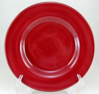   Gallery CHERRY Dinner Plate 10.875 in. Red Hand Painted Hand Crafted